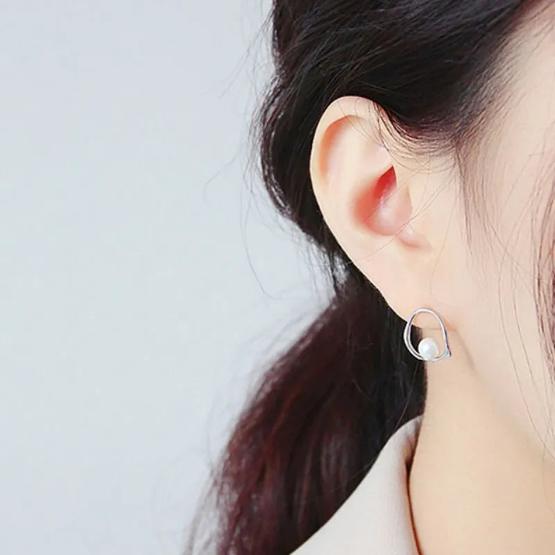 925 Sterling Silver Vintage Earrings For Women Trendy Simple Sparkling Flower Earring Jewelry Prevent Allergy Party Accessories