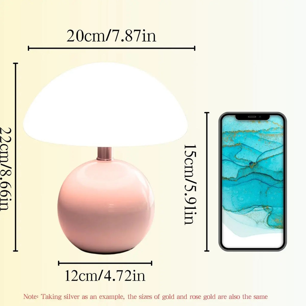 A pink/orange/red/white/beige USB socket decorative table lamp for room light decorative lamp, night light, desk light.