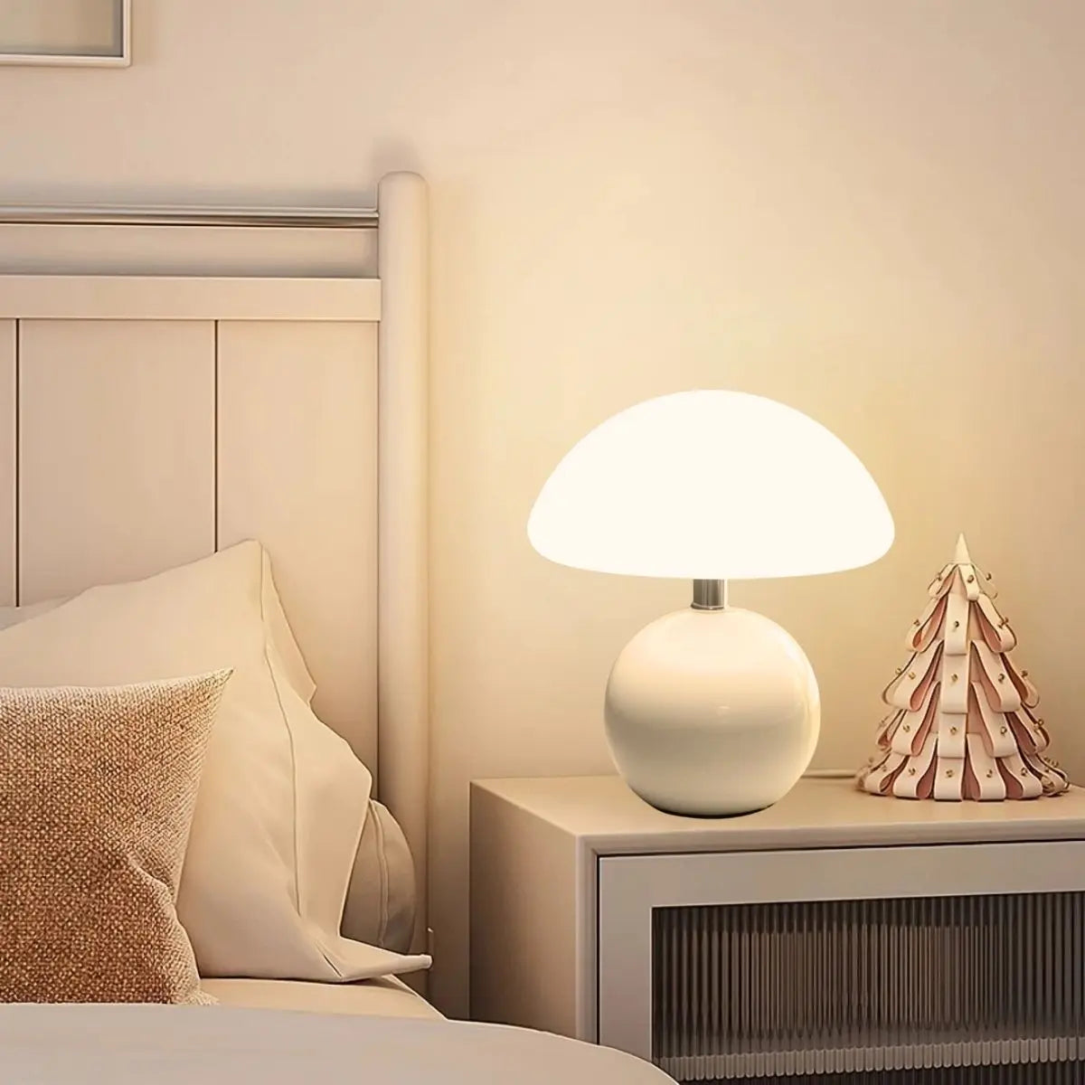 A pink/orange/red/white/beige USB socket decorative table lamp for room light decorative lamp, night light, desk light.