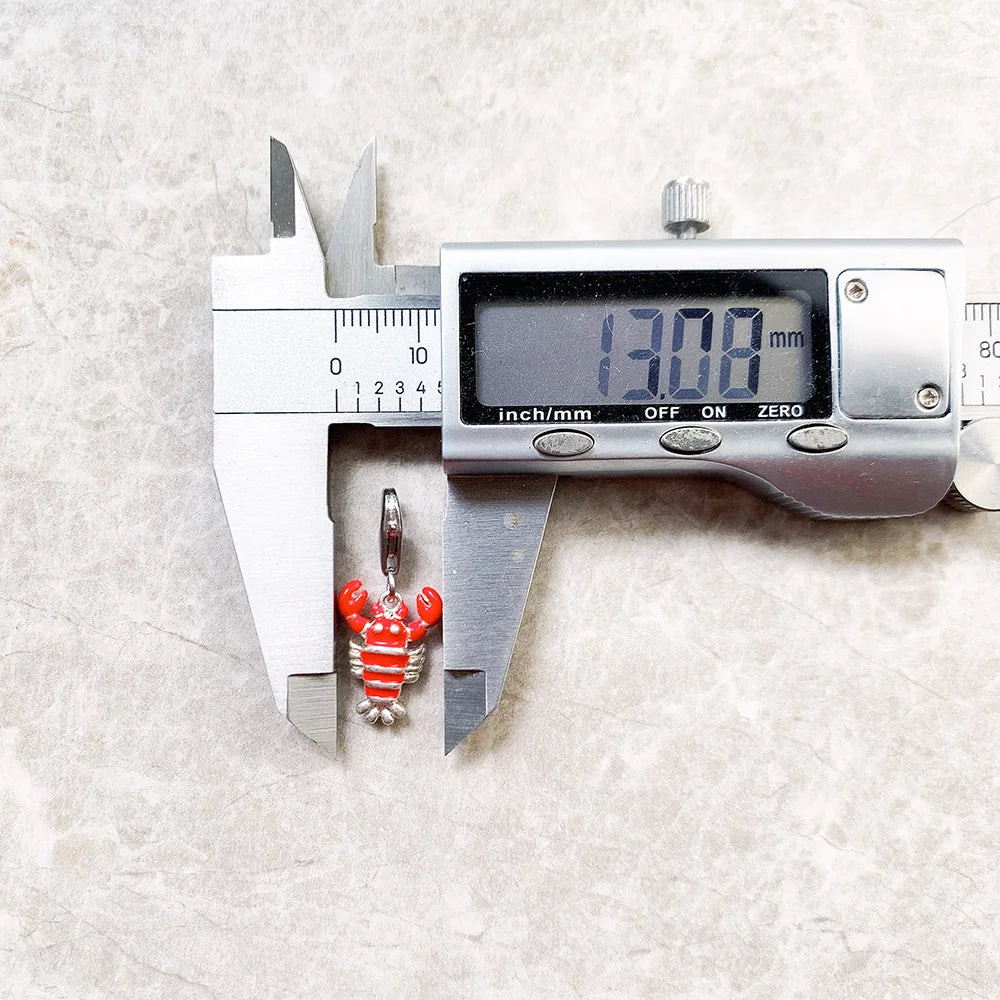 Red Lobster Pendant Charm New Fine Jewelry 925 Sterling Silver Oceans Cute Gift For Women Men