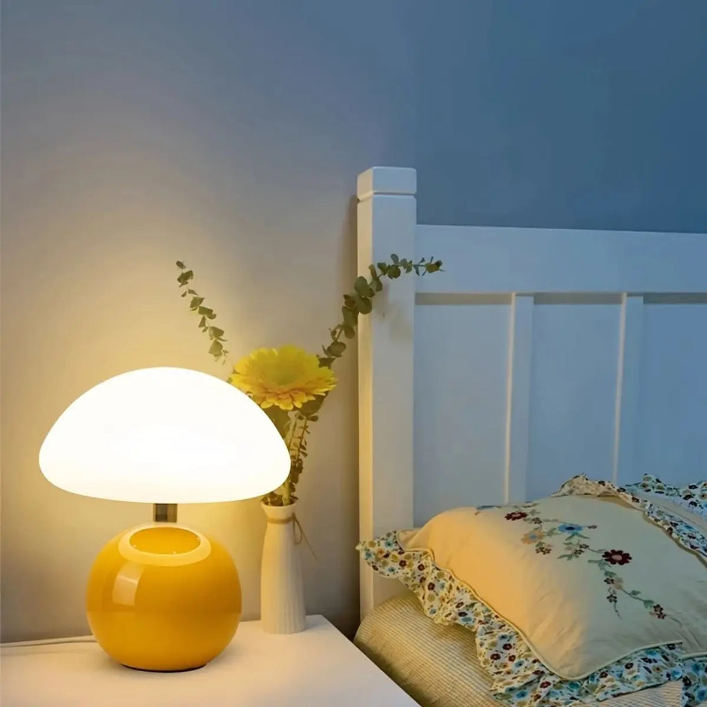 A pink/orange/red/white/beige USB socket decorative table lamp for room light decorative lamp, night light, desk light.